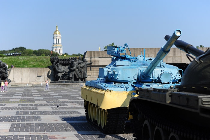 ukrajinski tank v Kijevu