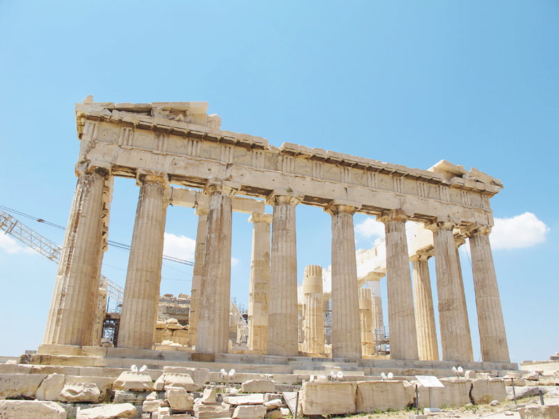 akropola v atenah, grčija