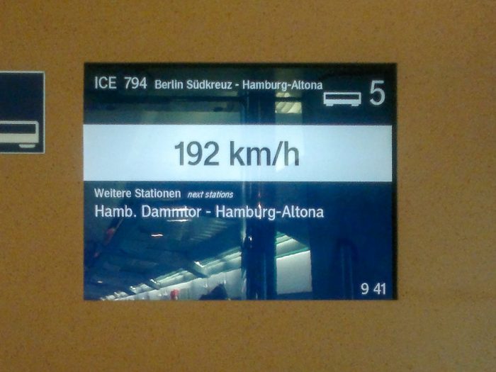 Hitrost nemškega vlaka ICE 