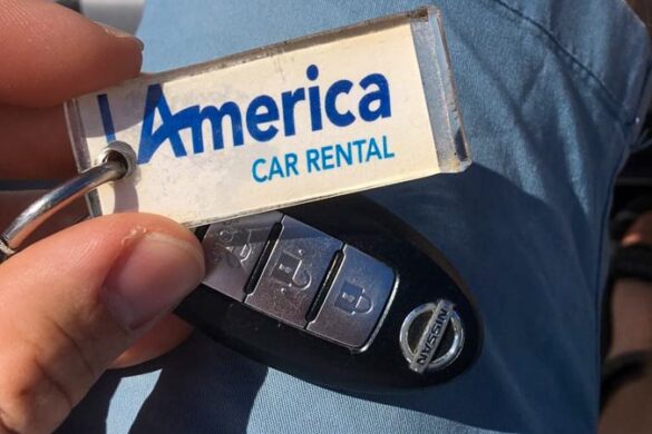 ključ od avtomobila z obeskom America Car Rental