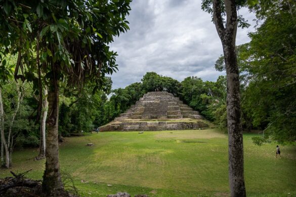 majevska piramida v Belizeju. Jaguar Temple, Lamanai