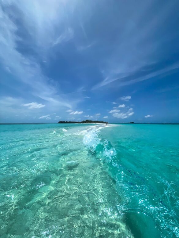 pogled na otok Kuredu, Maldivi
