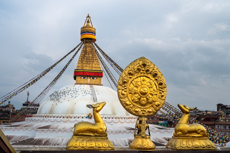 Boudhanath stupa - budistočno svetišče v Katmanduju
