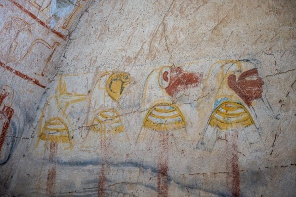 Stenske poslikave v grobnici - egipčanski bogovi