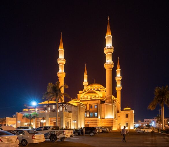 osvetljena mošeja