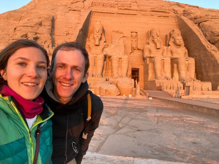 selfie pred templjem Abu Simbel