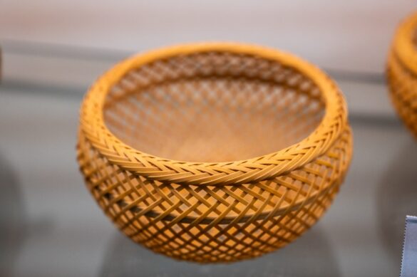 Japonska Kyushu Beppu Lahkih nog naokrog © copyright -3 pletena bambusova skodelica