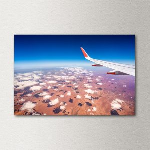 pogled z letala na oblake