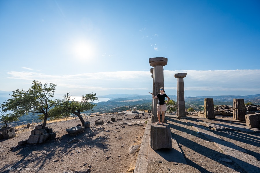 antično mesto Assos, ostanki grškega templja, posvečenega Ateni